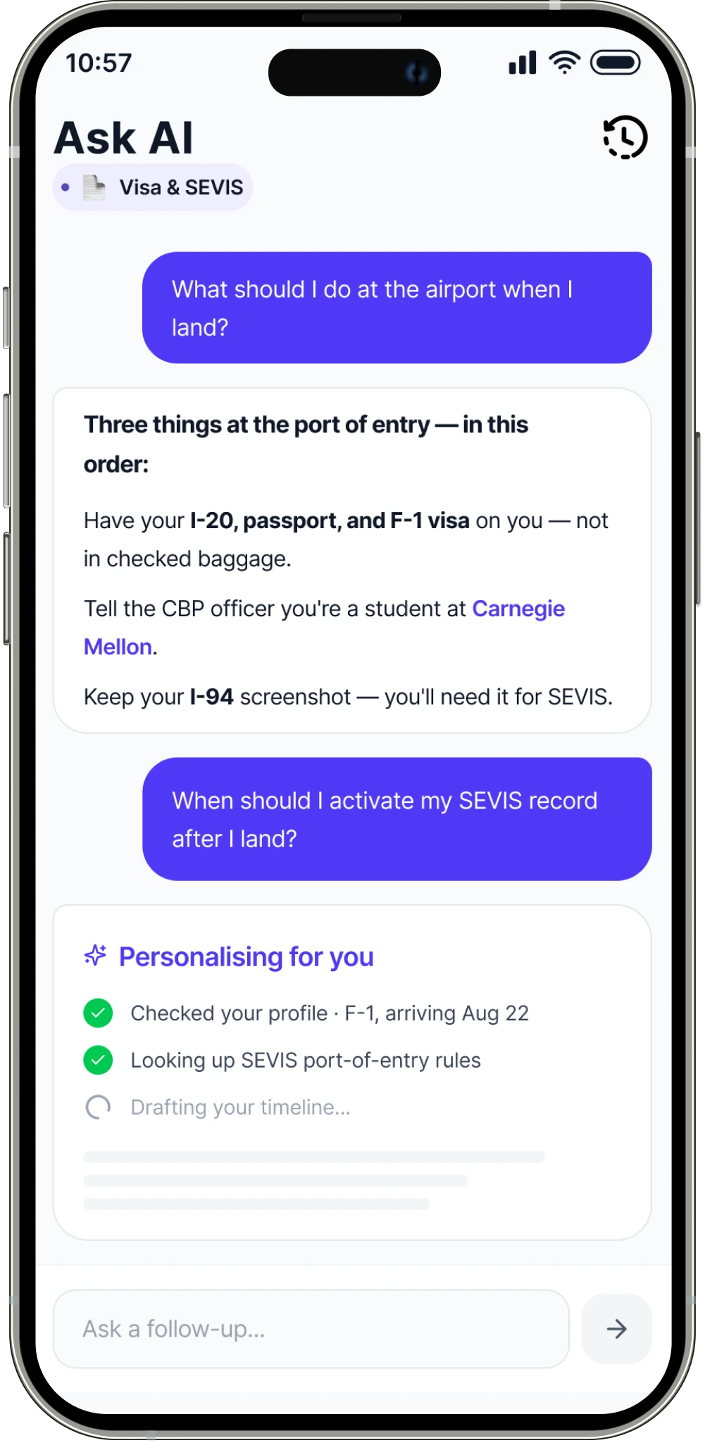 Arrive AI assistant